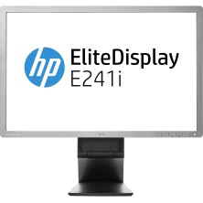 Monitor HP E241i reacondicionado con puertos DisplayPort y VGA.