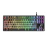 TECLADO GAMING TRUST GXT 833 THADO | CON CABLE USB | TKL SIN ZONA NUMÉRICA | NEGRO Y PLATA