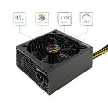 TooQ TQAPOLO-600SP unidad de fuente de alimentación 600 W 20+4 pin ATX ATX Negro