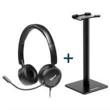 Kit iggual auriculares Dual Tech y soporte SA22