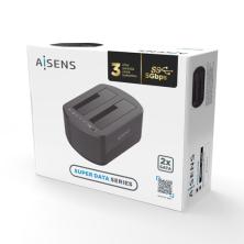 AISENS ASDS-D03B base de conexión para disco duro USB 3.2 Gen 1 (3.1 Gen 1) Type-B Negro