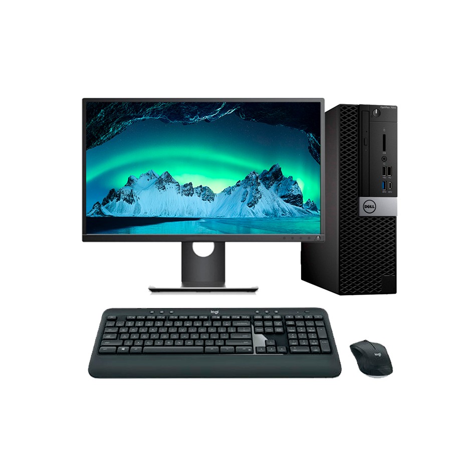 Ordenador de sobremesa reacondicionado Dell 7050 SFF i7 con teclado y ratón