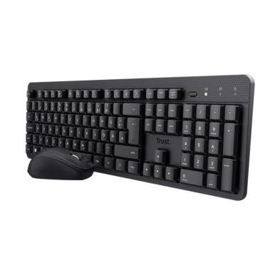 PACK TECLADO Y RATÓN TRUST TKM-360 | INALÁMBRICO | MEMBRANA | ESTÁNDAR | NEGRO